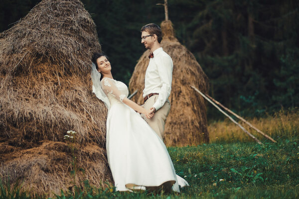 Beautiful wedding in the mountains,