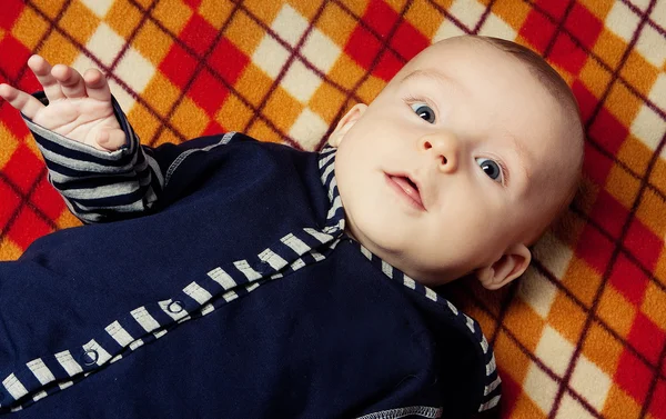 Happy smiling child with blue eyes — Stock Photo, Image