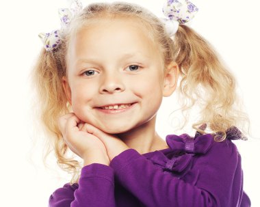 küçük kız mutlu kez