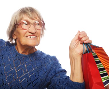 Yaşlı kadın studio vurdu