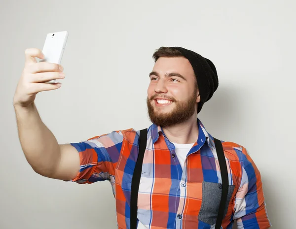 Una selfie graciosa. Feliz día. . — Foto de Stock