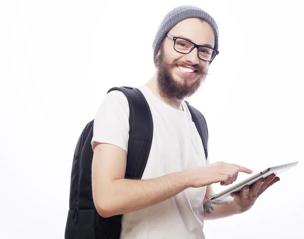 Happy young bearded man — Stock Photo, Image