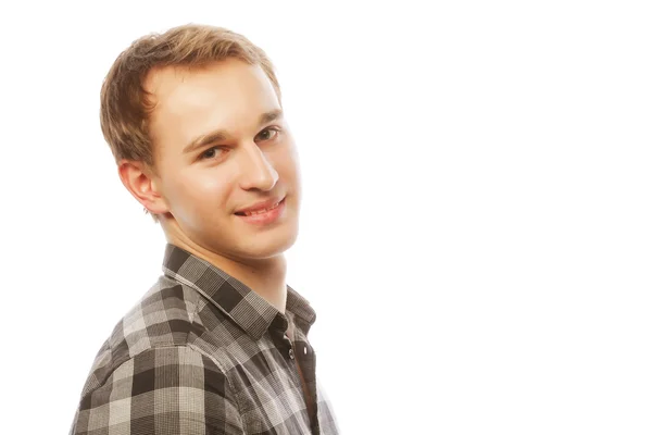 Handsome young man in casual shirt — Stock Photo, Image