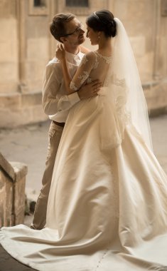 şık lüks gelin ve zarif damat