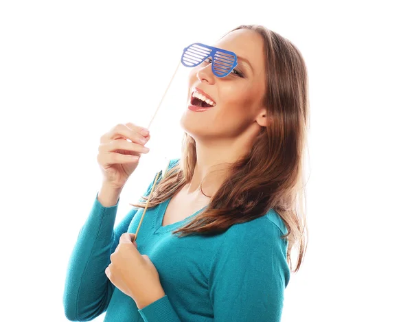 Playful young woman ready for party — Stock Photo, Image