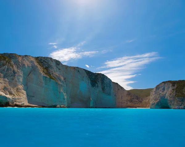 Spiaggia di Navagio sull'isola di Zante, Grecia — Foto Stock