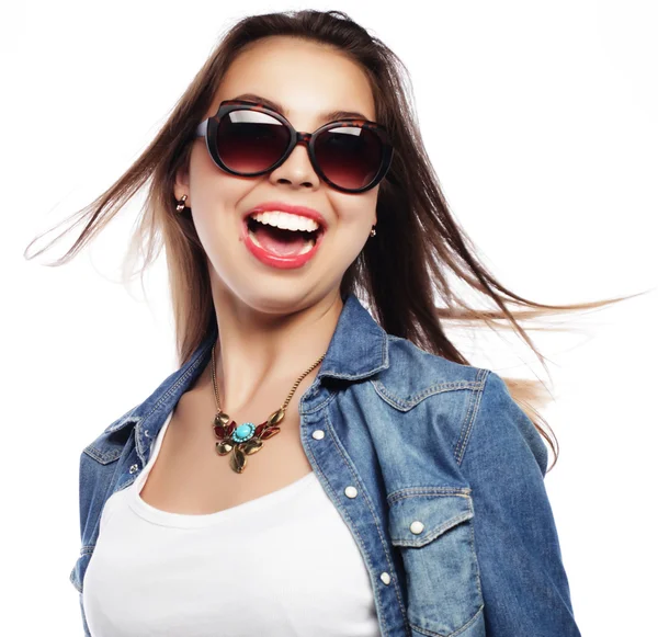 Beautiful young surprised woman. — Stock Photo, Image