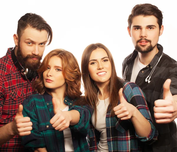 Students showing thumbs up — Stock Photo, Image