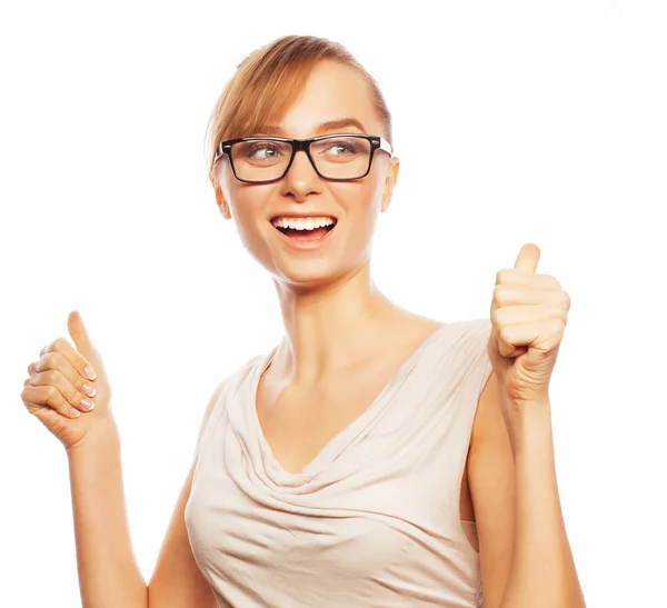 Feliz sonriente mujer de negocios — Foto de Stock