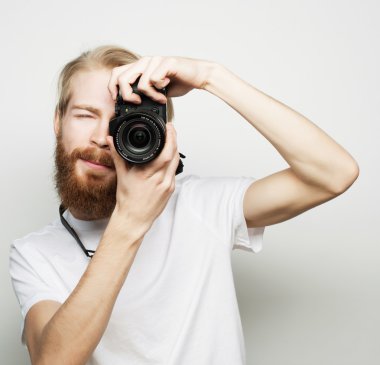 Genç sakallı fotoğraf