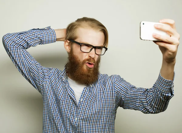 Una selfie graciosa. Feliz día. . — Foto de Stock