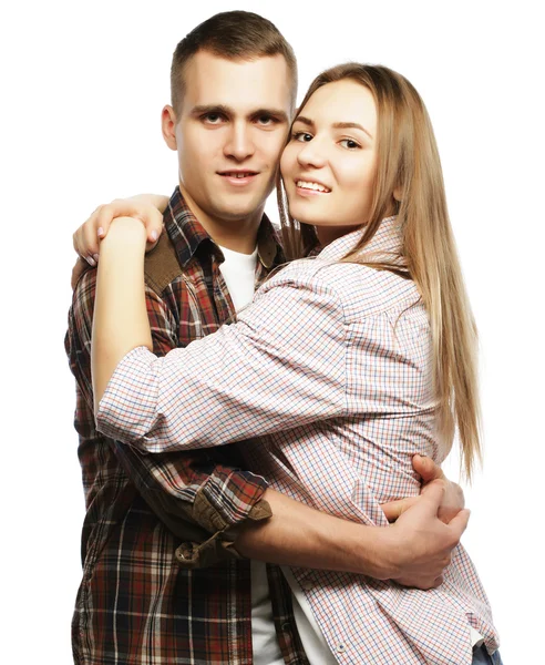 Encantadora pareja feliz abrazo —  Fotos de Stock