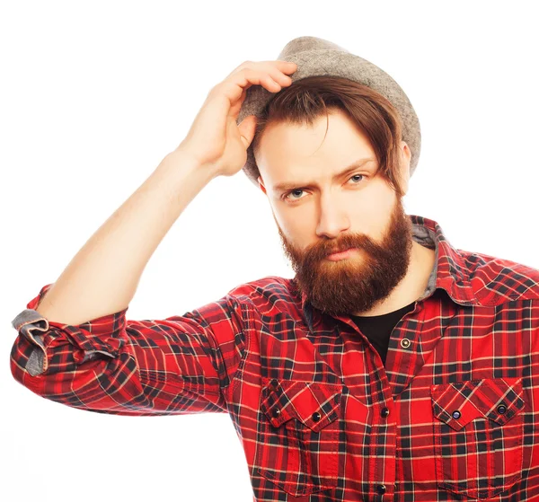 Joven hipster hombre usando sombrero —  Fotos de Stock