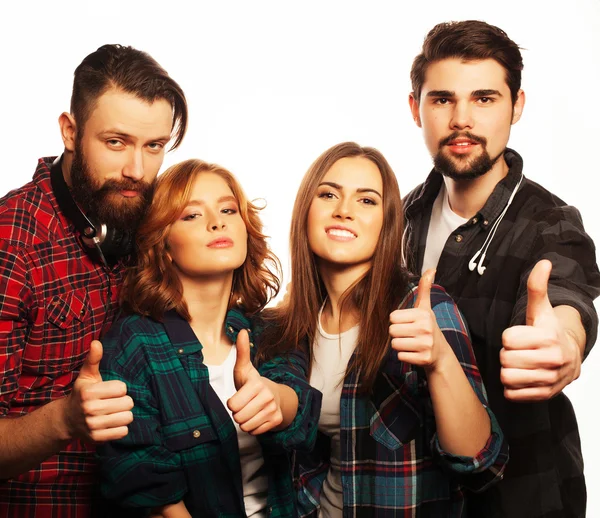 Students showing thumbs up — Stock Photo, Image