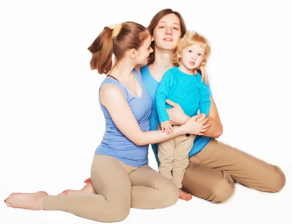 Happy sporty family — Stock Photo, Image