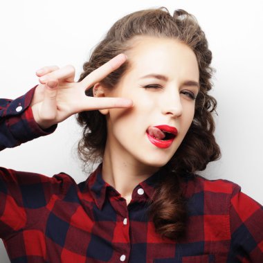 kaplama ile genç bir Bayan portresi