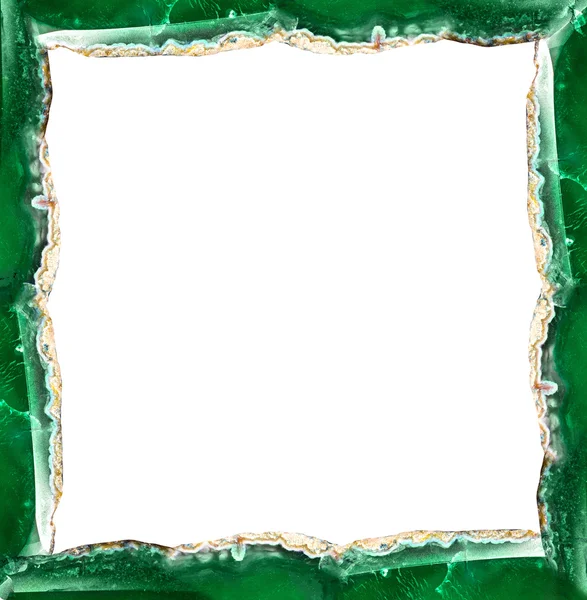 Green agate frame — Stock Photo, Image
