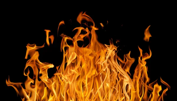 Yellow large fire — Stock Photo, Image