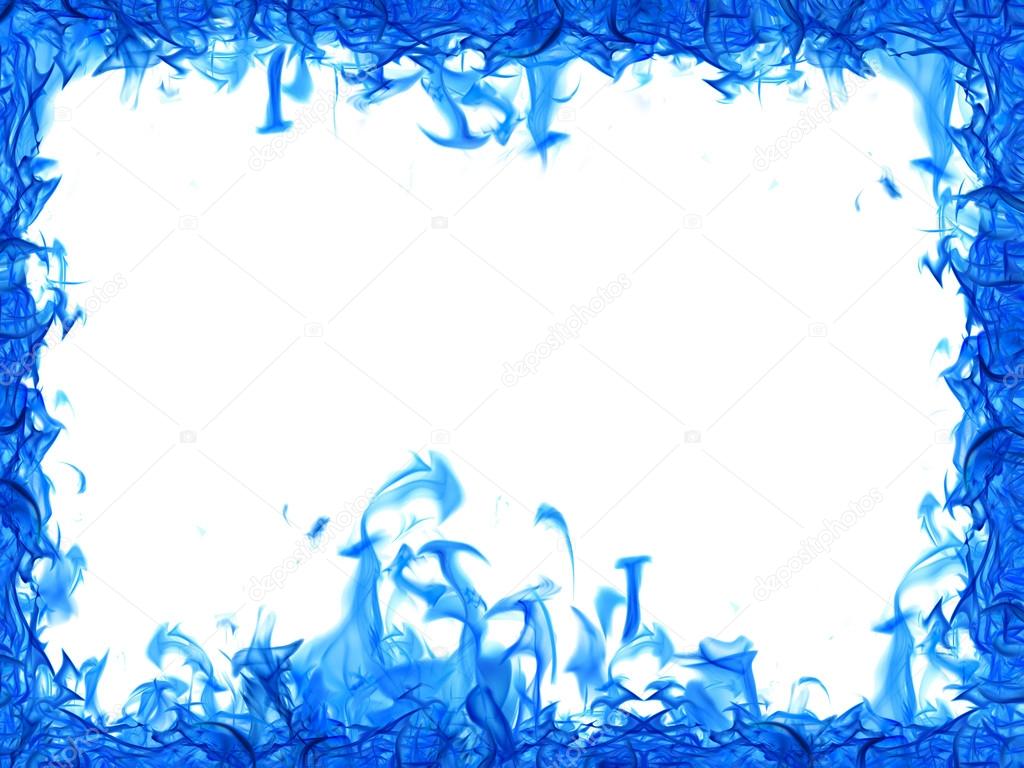 Blue fire frame Stock Photo by © 55496155