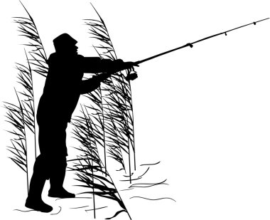 balıkçı siluet