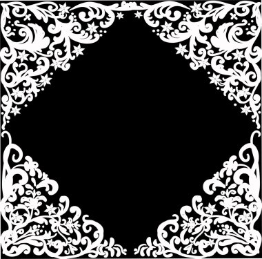 çerçeve süsleme kıvrılmış