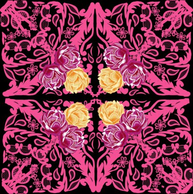 çiçek tasarım kare