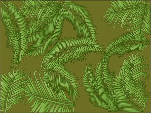 棕榈树叶 — 图库矢量图片
