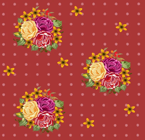 Bouquets de flores de rosa — Vetor de Stock