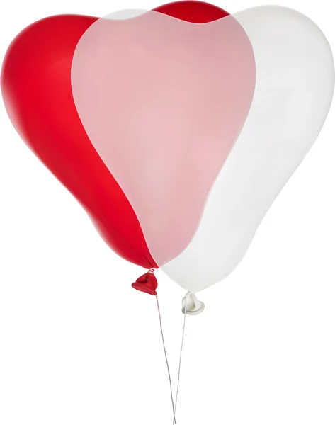 Czerwone i białe balony — Wektor stockowy