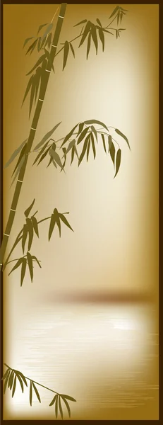Plantas de bambú oscuro — Archivo Imágenes Vectoriales