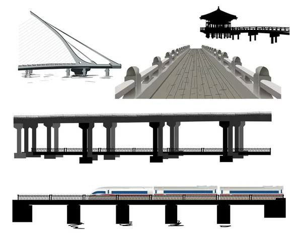 Коллекция мостов — стоковый вектор
