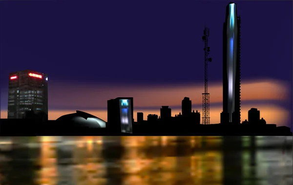 Lumière de ville nocturne — Image vectorielle