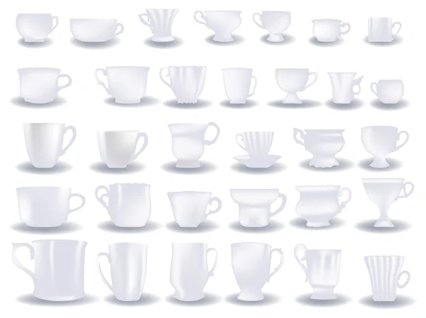 Чашки колекції — стоковий вектор