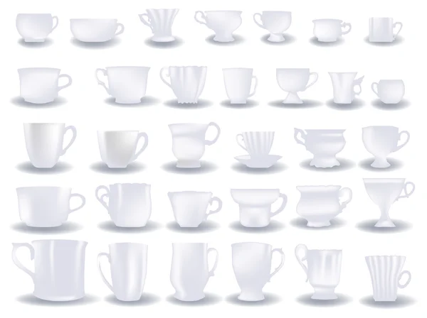 Cups collection — Stock Vector