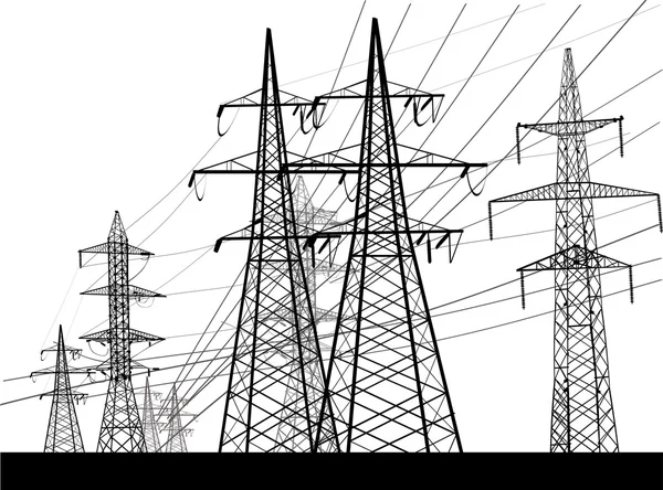 Electric towers — Stock Vector