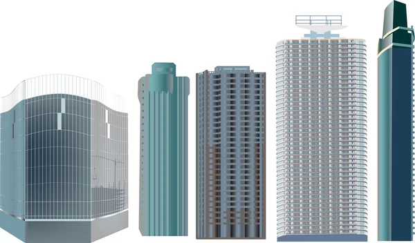 Altos edificios azules — Archivo Imágenes Vectoriales