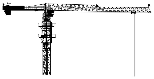 Isolated  building crane — Stock Vector