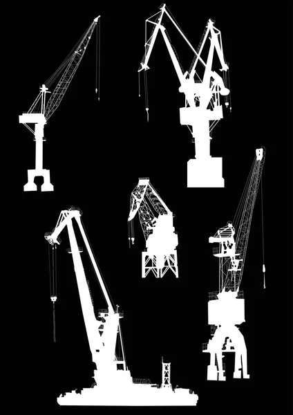 Industrial cranes — Stock Vector