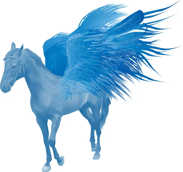 Blauer Pegasus — Stockvektor