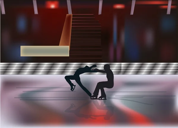Eiskunstlauf-Paar — Stockvektor