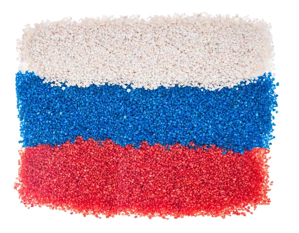 Russische Flagge aus Sand — Stockfoto