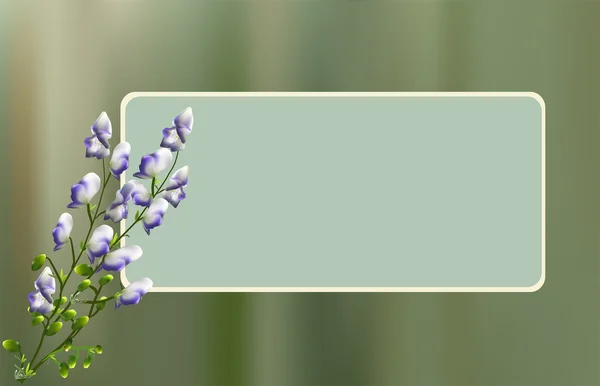Wilde bloemen op blauw frame — Stockvector