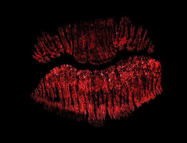 Rote Lippen Abdruck — Stockfoto
