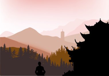 Pagoda karanlık dağlarında