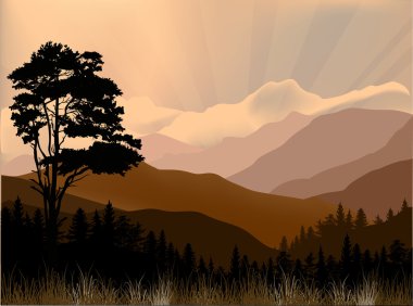 karanlık hills manzara