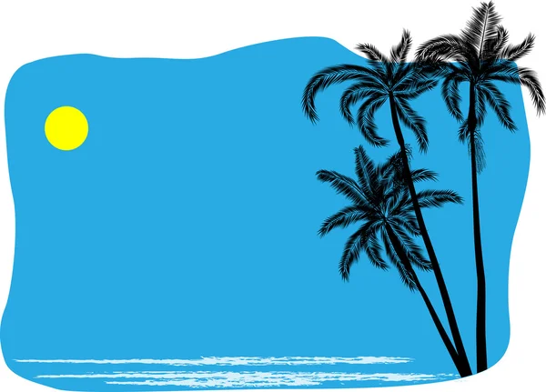 Silhouettes de palmiers — Image vectorielle