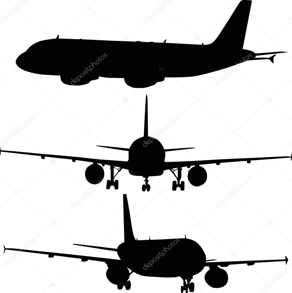 black airplanes silhouettes