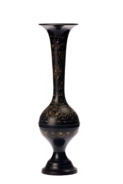siyah dekoratif vazo