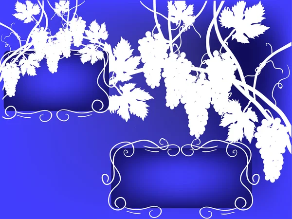 Silhouette vitigni bianchi — Vettoriale Stock