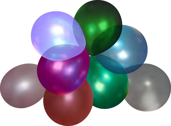 Grupp av färgglada ballonger — Stock vektor